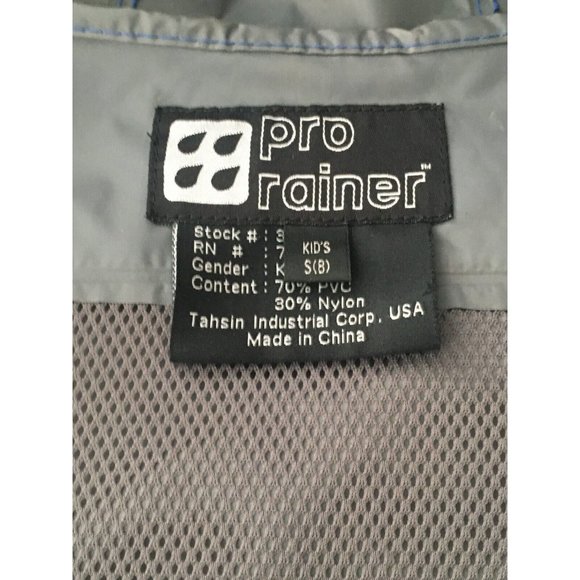 Pro Rainer Kids Raincoat Rain Jacket Blue Vent Fishing Boys Girls Kids Small 8 - Picture 9 of 11